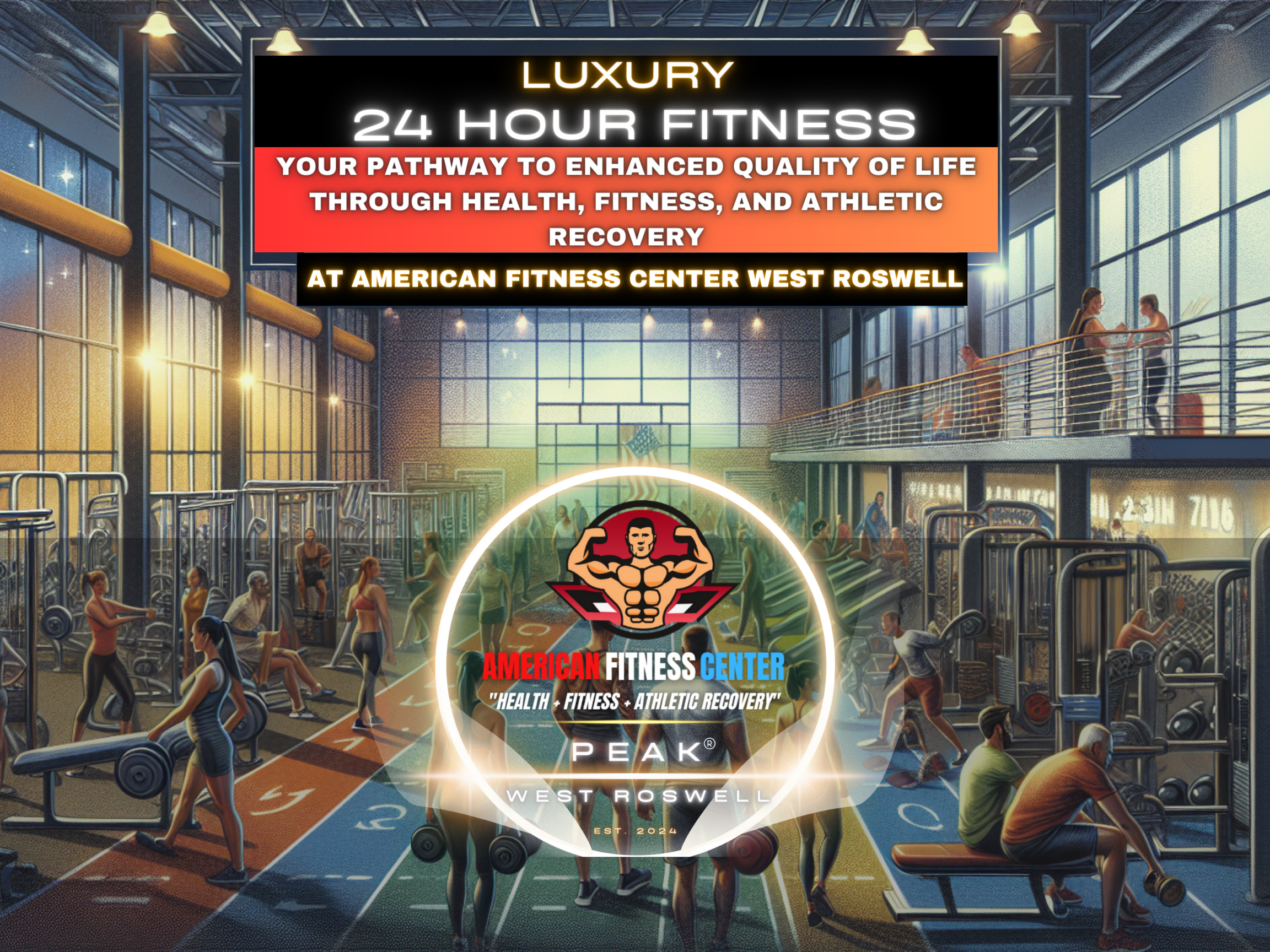 24 Hour Luxury Gym Near Me in Roswell, GA - American Fitness Center West Roswell, GA